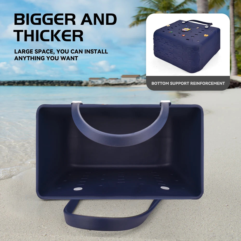 Oversized Large Capacity Beach Bag EVA Rubber Travel Picnic Storage Women's Shopping Handbag Children's Swimming Bag