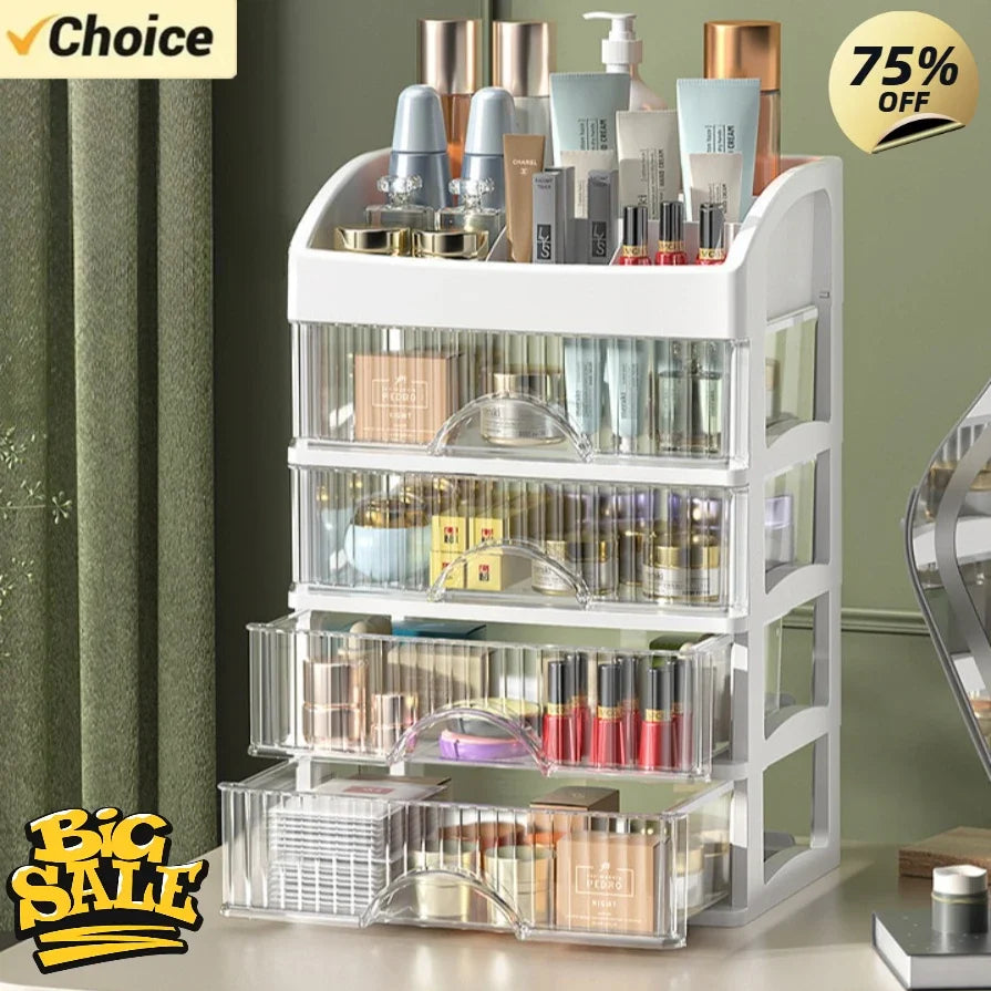 New 1Pc 5-layer Makeup Storage Box Debris Storage Box Drawer-style Dressing Table Office DeskCosmetics Multi-layerstoragecabinet