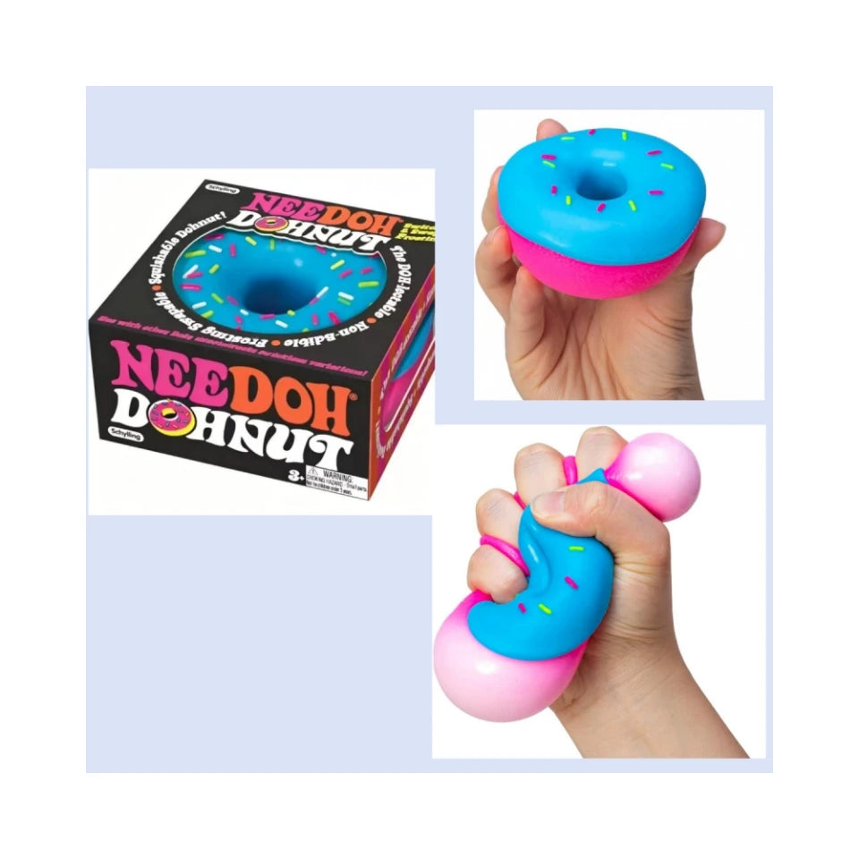 New Arrival Schylling NeeDoh Jelly Donut Squeeze Toy, Stress Relief Squishy Toy with Slow Rebound, Perfect Gift