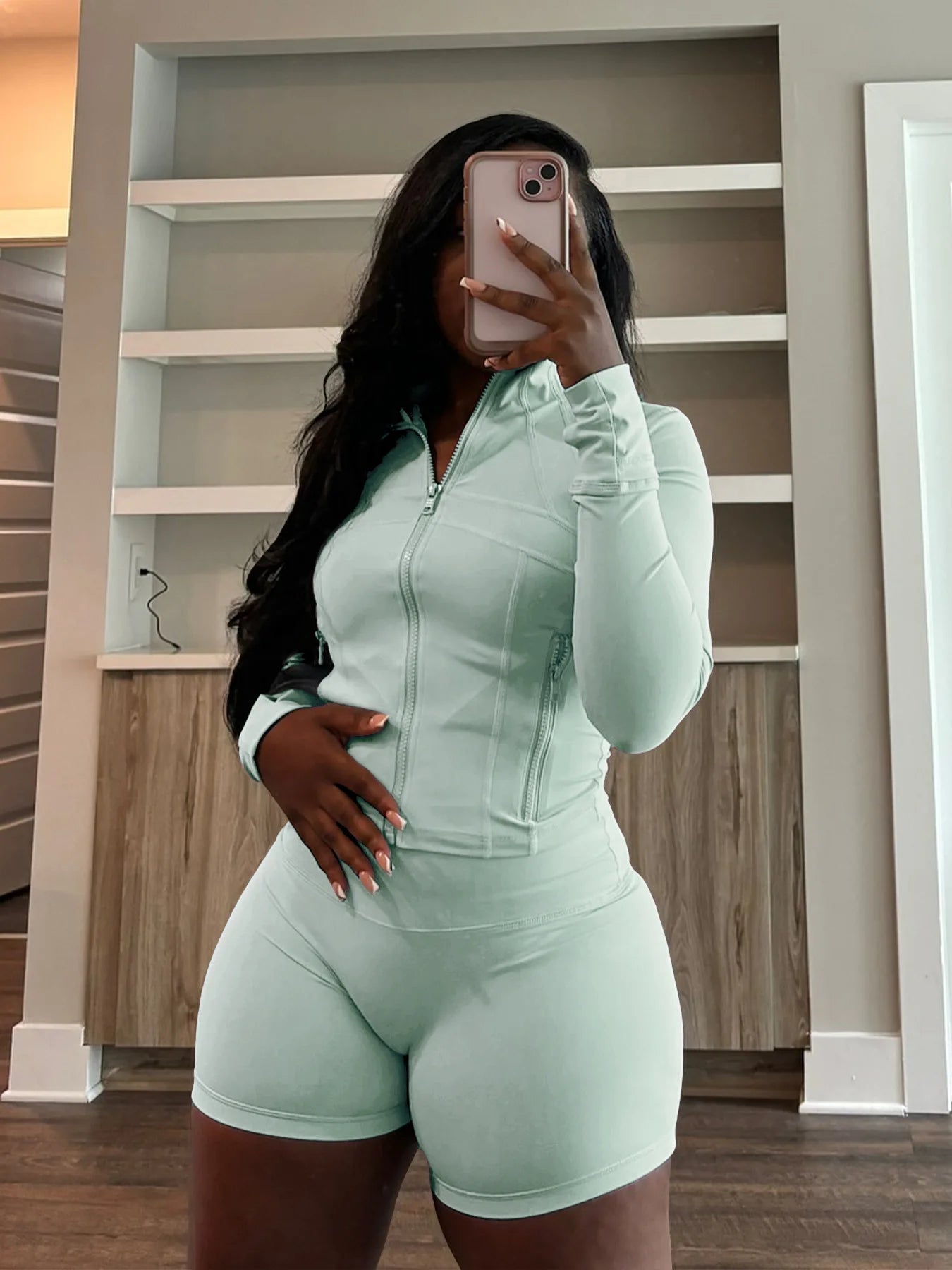 Fall Siold Bodycon Zipper Crop Top Women Tracksuits Sets+Trousers Women Black Gray 2 Two Pieces Matching Leggings Shorts Suits