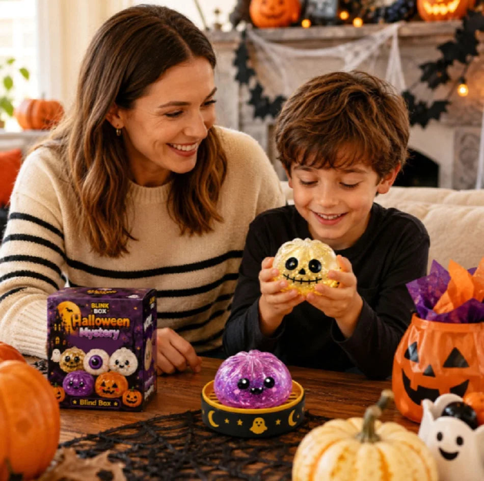 Halloween Theme Blind Box Dumpling Squishy Stress Ball Soft Pinch ASMR Sensory Stress Relief Toys Squeeze Release Anxiety Gift
