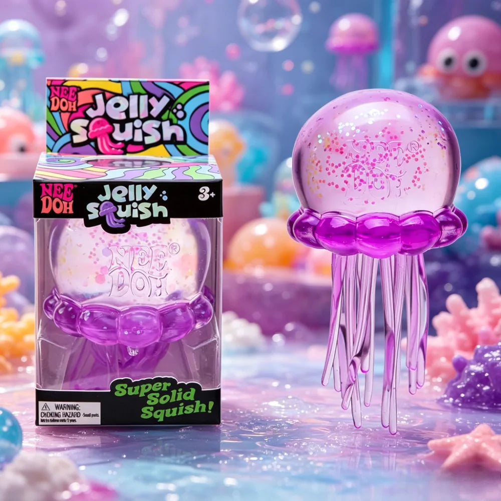 Nee Doh Schylling Jellyfish Squishy Blind Box Random Color Soft Squeeze Sensory Toy Cute Stress Relief Relaxing Toy