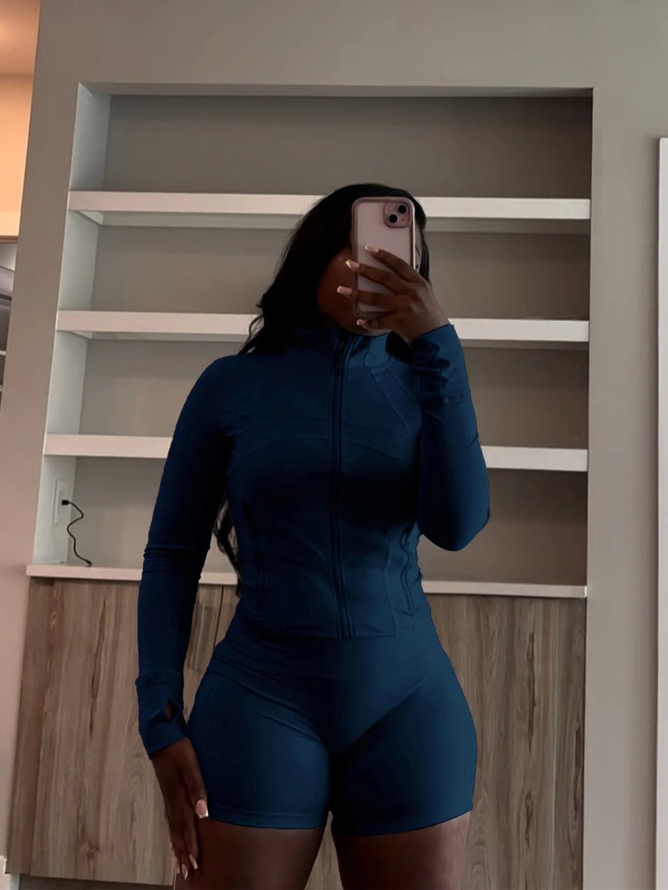 Fall Siold Bodycon Zipper Crop Top Women Tracksuits Sets+Trousers Women Black Gray 2 Two Pieces Matching Leggings Shorts Suits