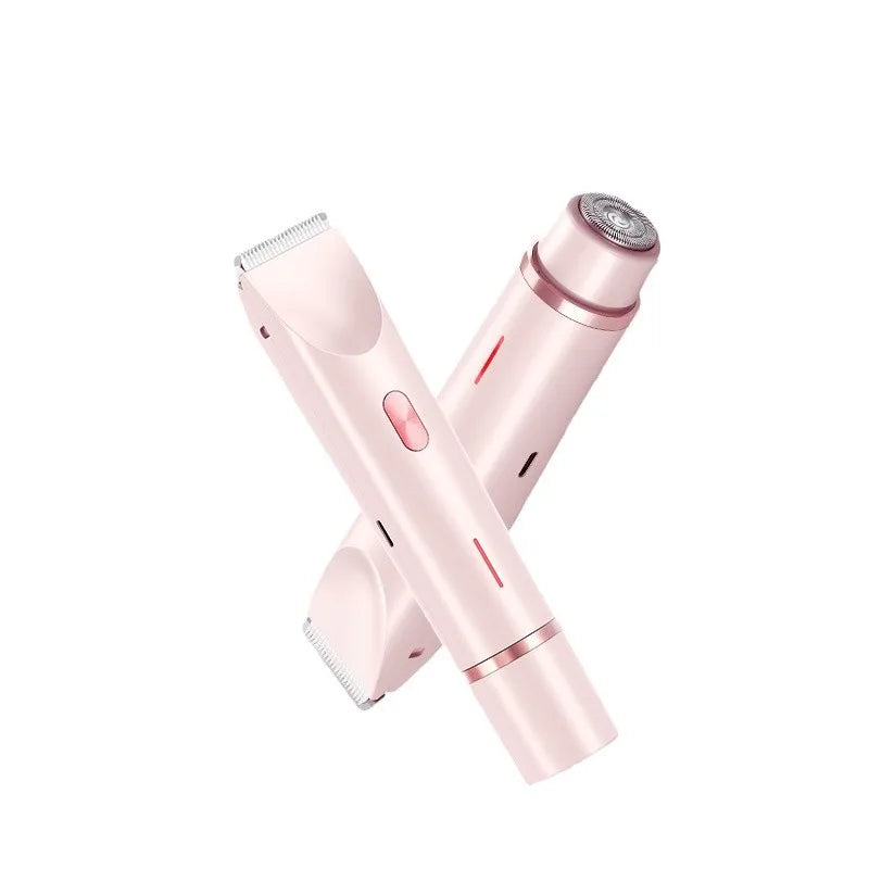 Women's Bikini Trimmer, Dual Head Ladies Hair Removal Trimmer With Ceramic Blades And Type-C Charging Port, Suitable For Women's Intimate Area, Underarms, Legs, Arms And Face
