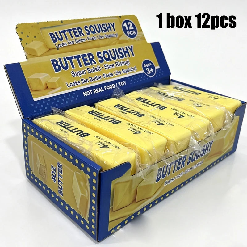 13x3x3cm Squishy Soap Anti-Stress Toy Simulated Butter Stress-Relieving Fidget Toy Squishy Ball Party Favor Balle Anti Stress