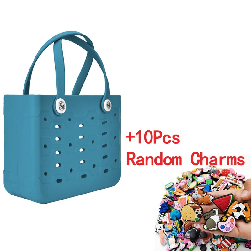Oversized Large Capacity Beach Bag EVA Rubber Travel Picnic Storage Women's Shopping Handbag Children's Swimming Bag