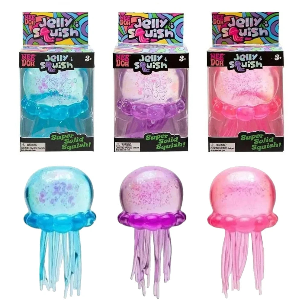 Nee Doh Schylling Jellyfish Squishy Blind Box Random Color Soft Squeeze Sensory Toy Cute Stress Relief Relaxing Toy