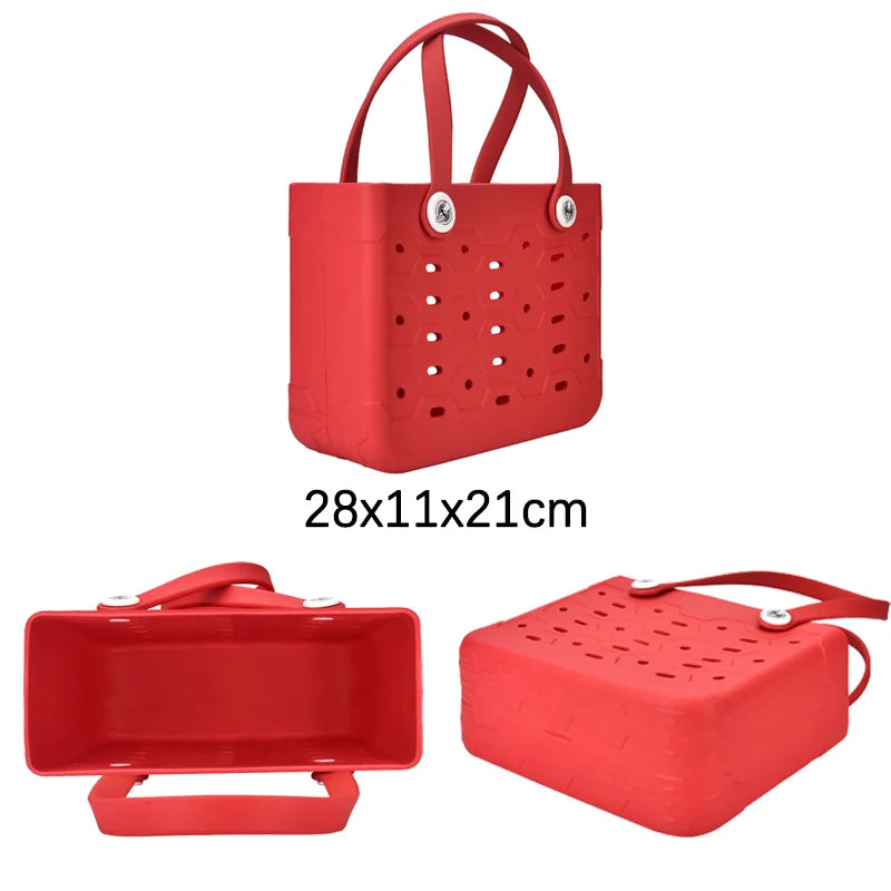 Oversized Large Capacity Beach Bag EVA Rubber Travel Picnic Storage Women's Shopping Handbag Children's Swimming Bag
