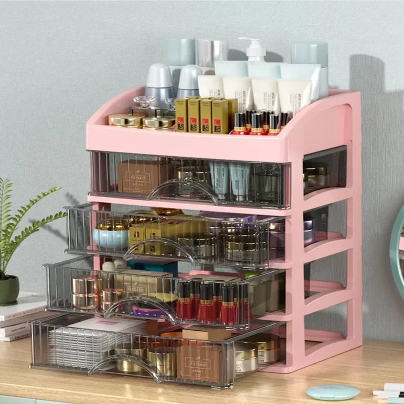 New 1Pc 5-layer Makeup Storage Box Debris Storage Box Drawer-style Dressing Table Office DeskCosmetics Multi-layerstoragecabinet
